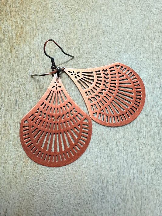 Copper Drop Earrings