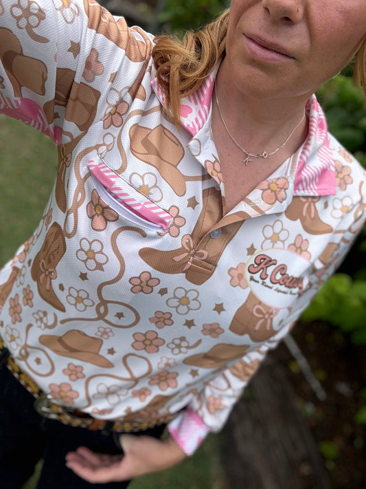 Daisies & Boots Fishing Shirt