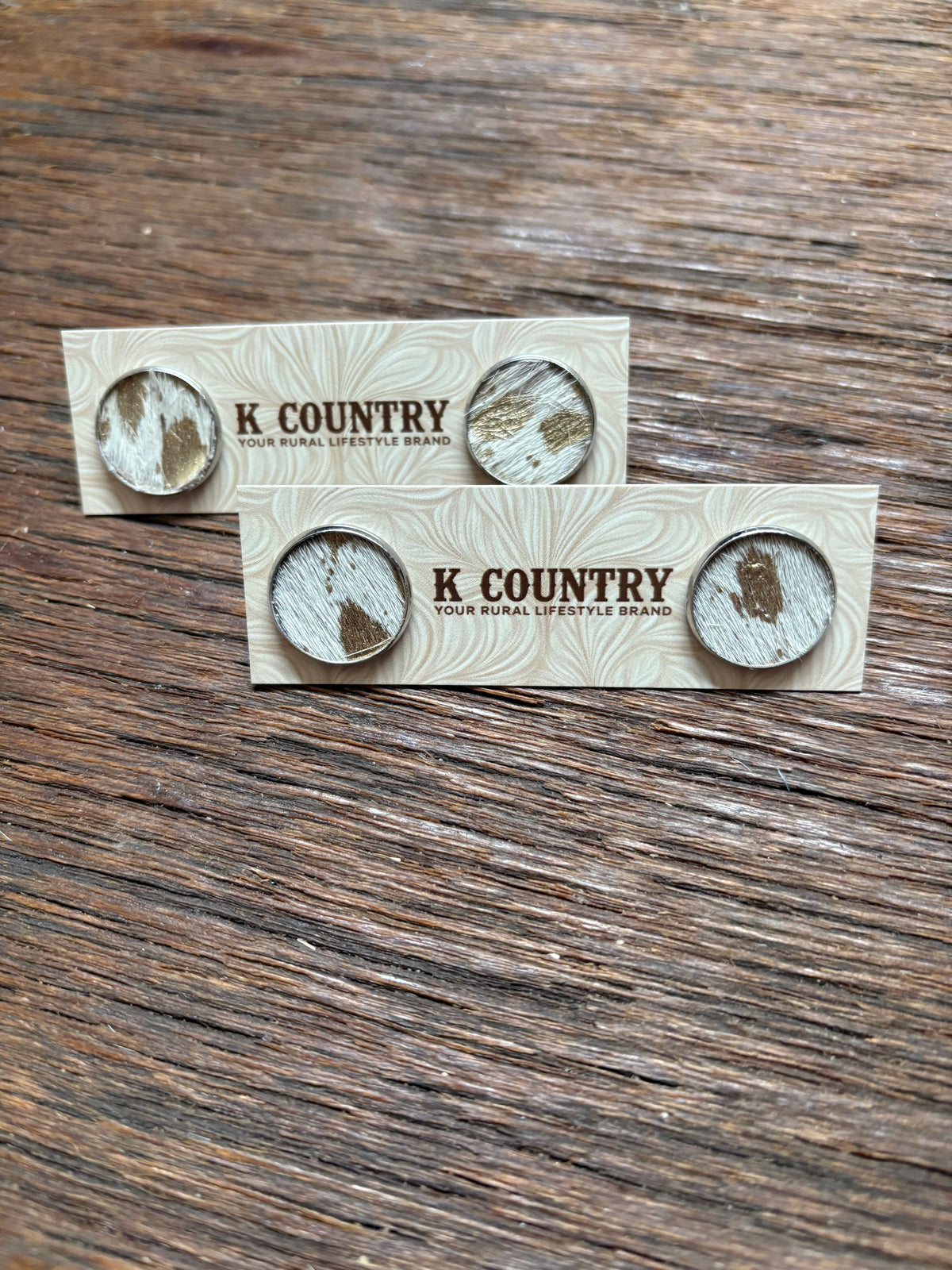 Cowhide Stud earrings