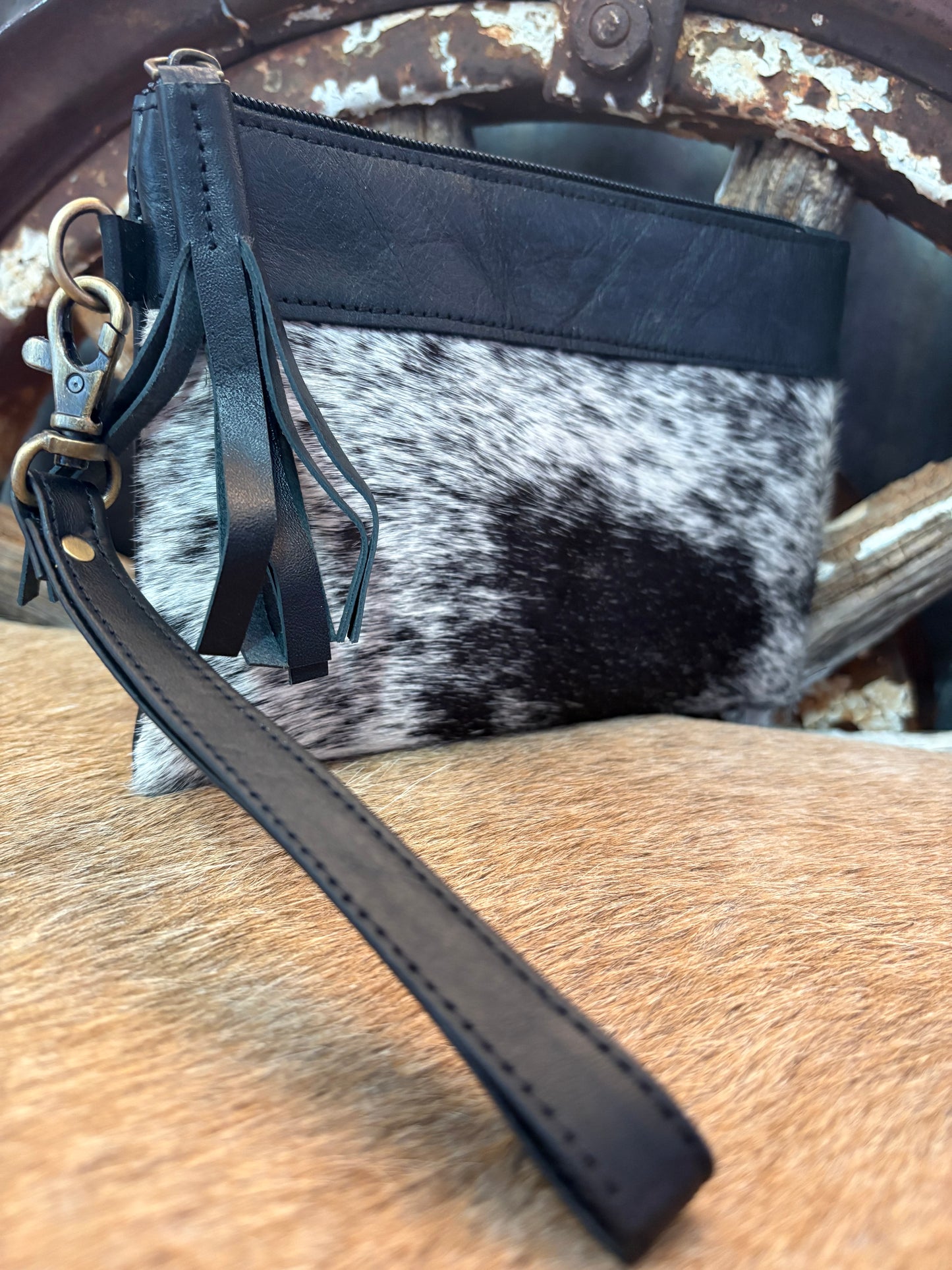 Cowhide Wrist Purse