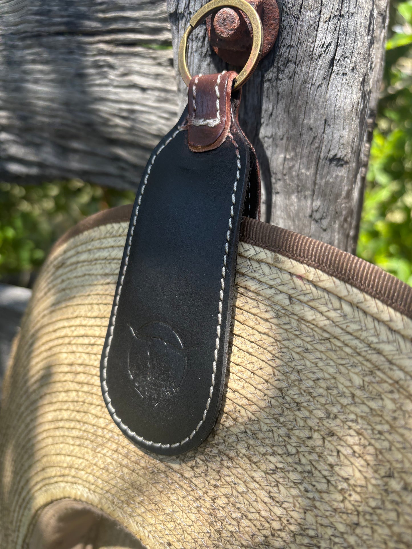 The Hat Wrangler - Magnetic Hat Clip (Tooled Leather)