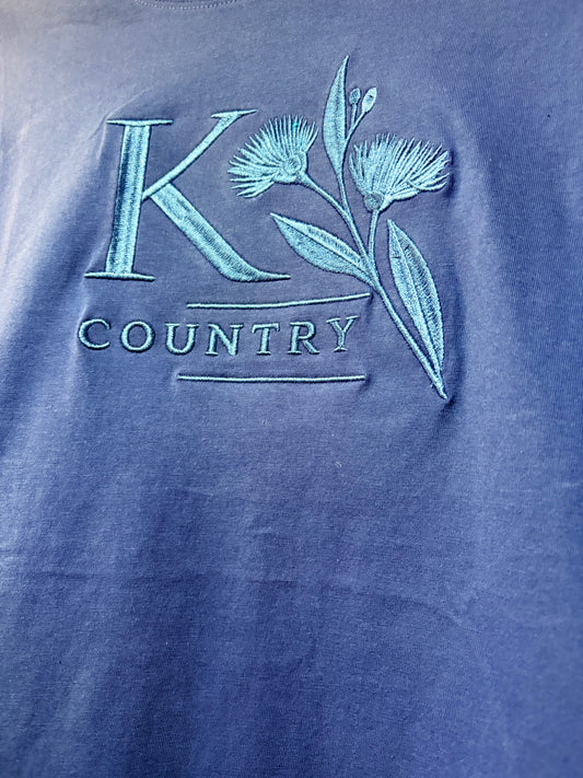 K Country Floral Embroidery Tee