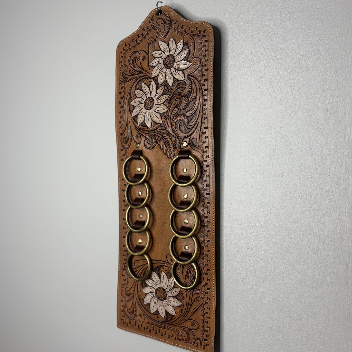 Prairie Bloom 10-Ring Scarf Holder