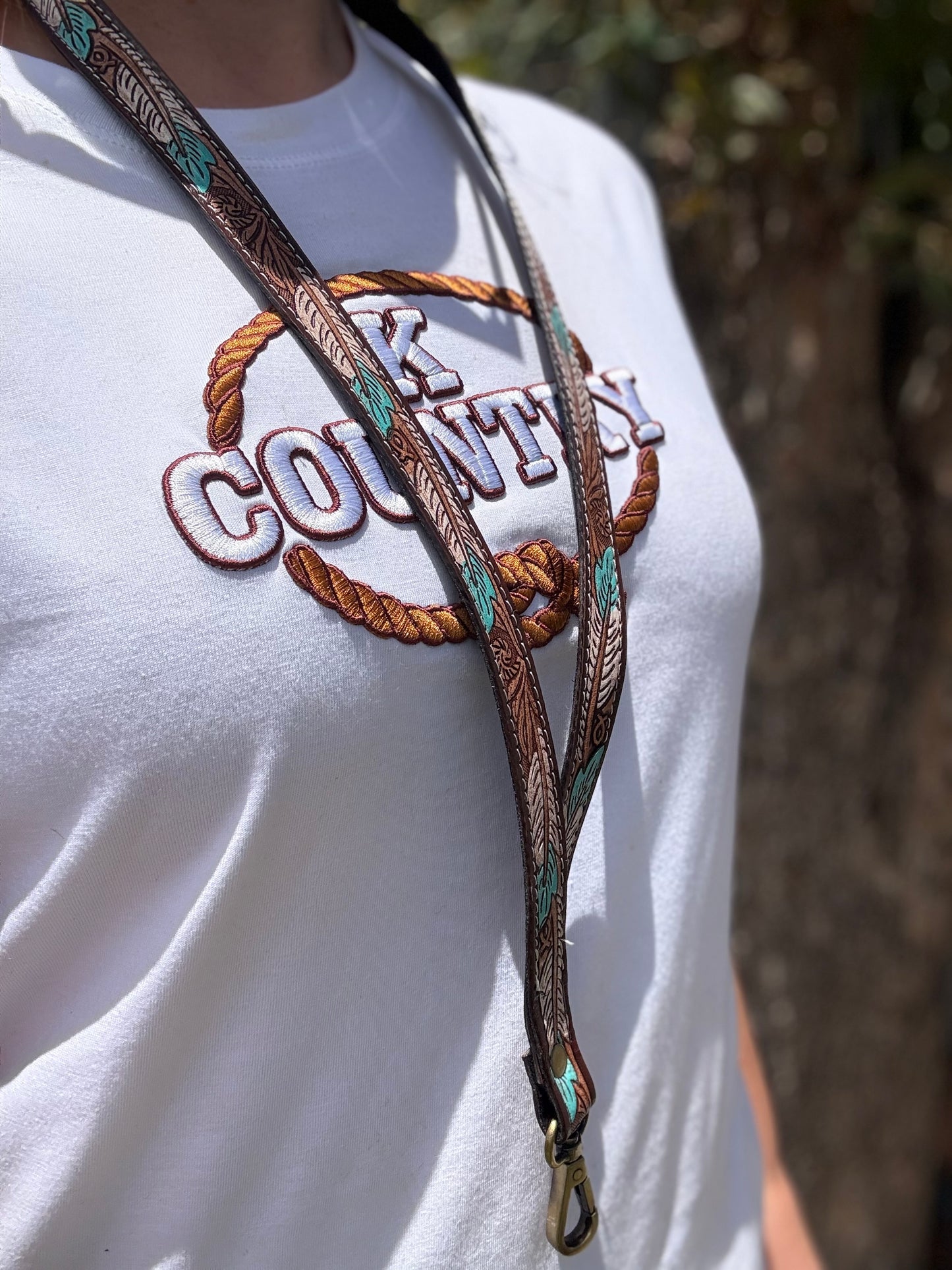 Feather & Leaf Lanyard