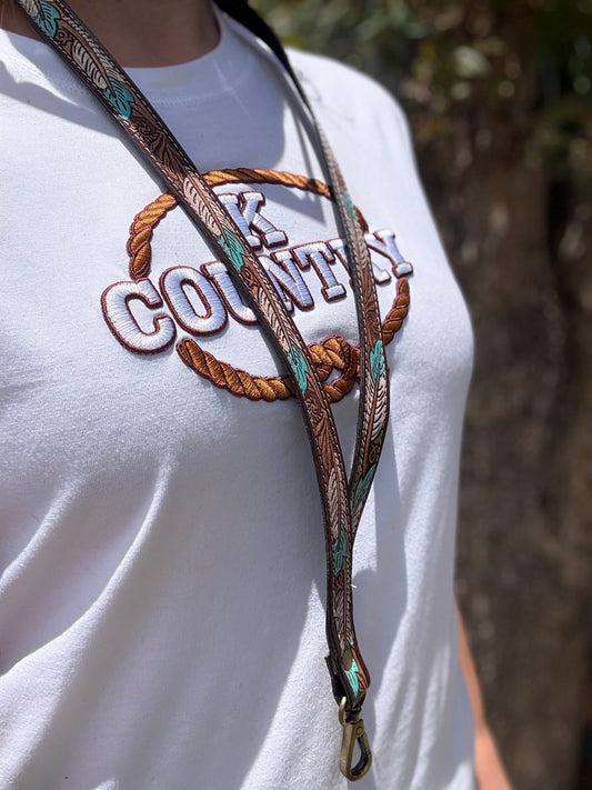 Feather & Leaf Lanyard