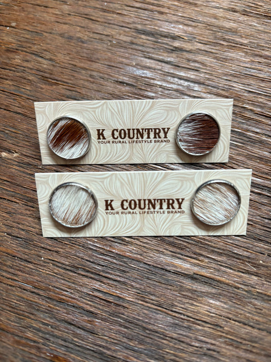 Cowhide Stud earrings