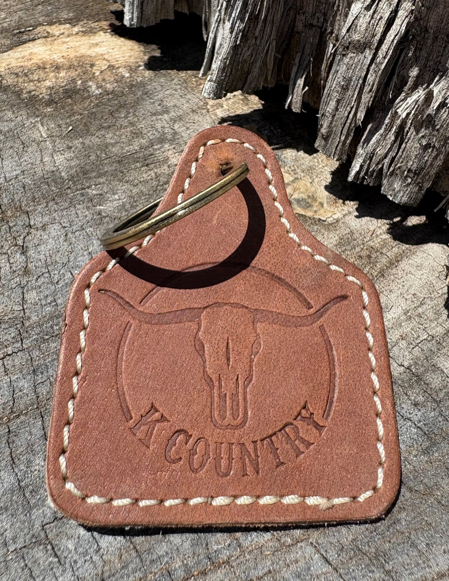 K Country Cowhide Keychain