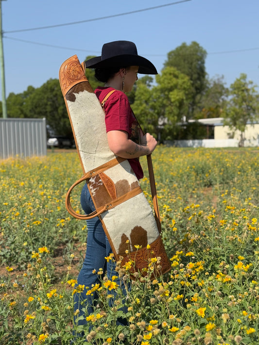 Large Tooled Leather Rifle Case