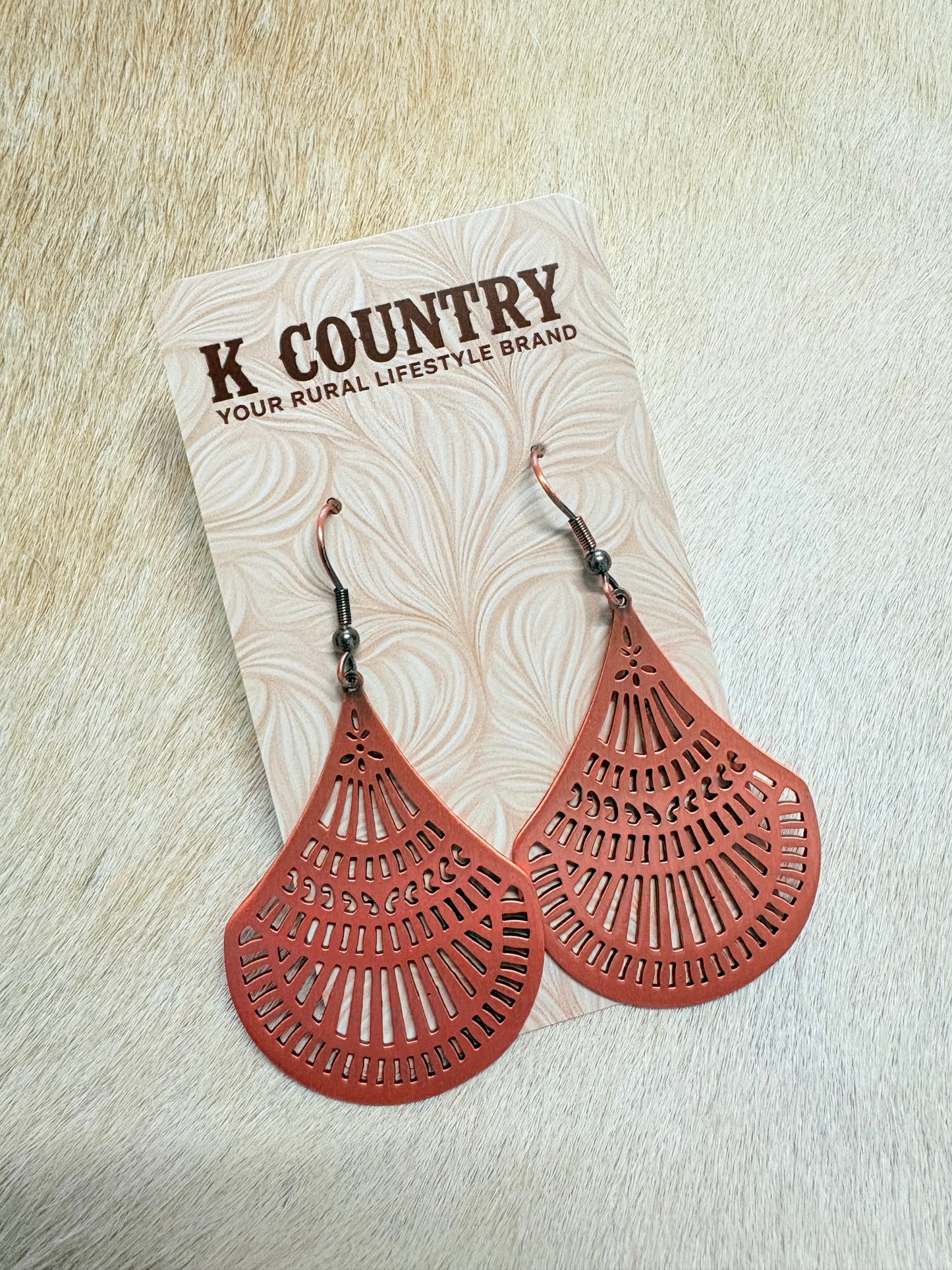 Copper Drop Earrings