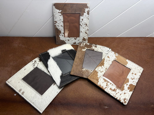 Cowhide & Leather Photo Frame