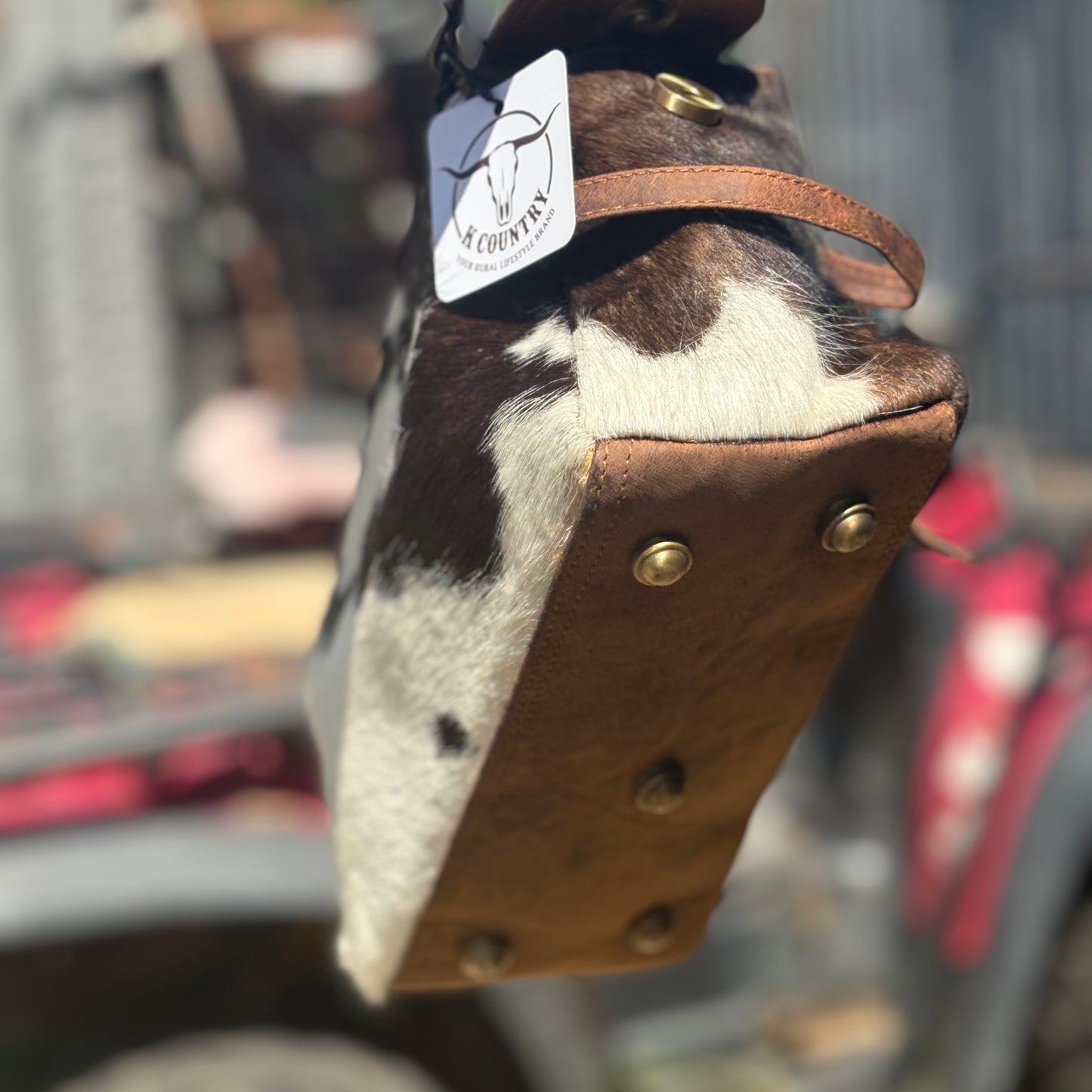 Cowhide Toiletry & Makeup Bag