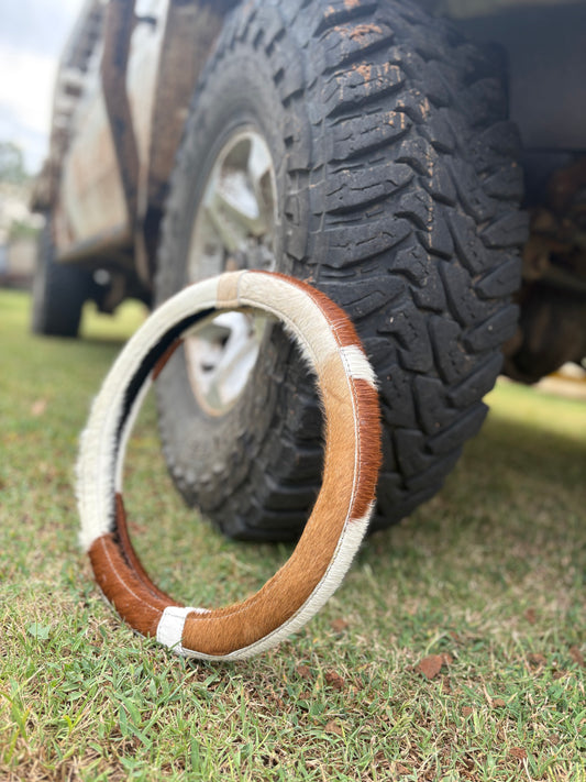 15” Full Cowhide Steering Wheel Cover