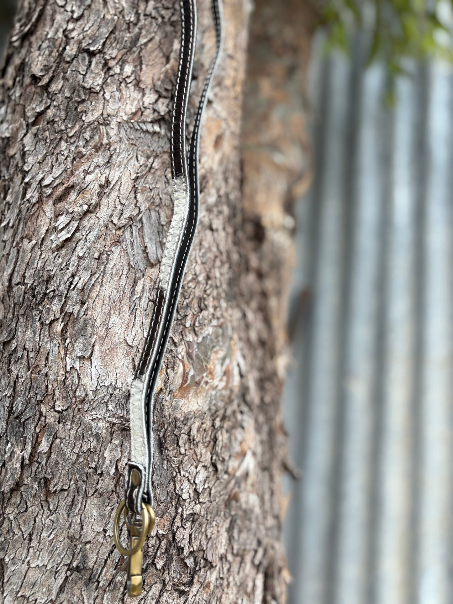 Monochrome Cowhide Lanyard