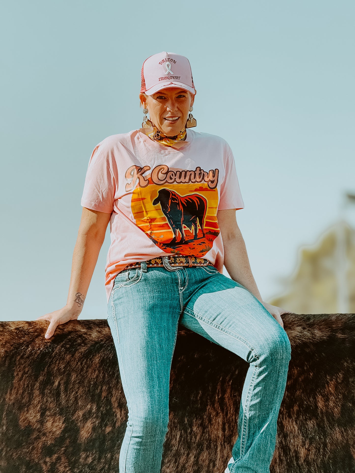 Sunset Bull Tee