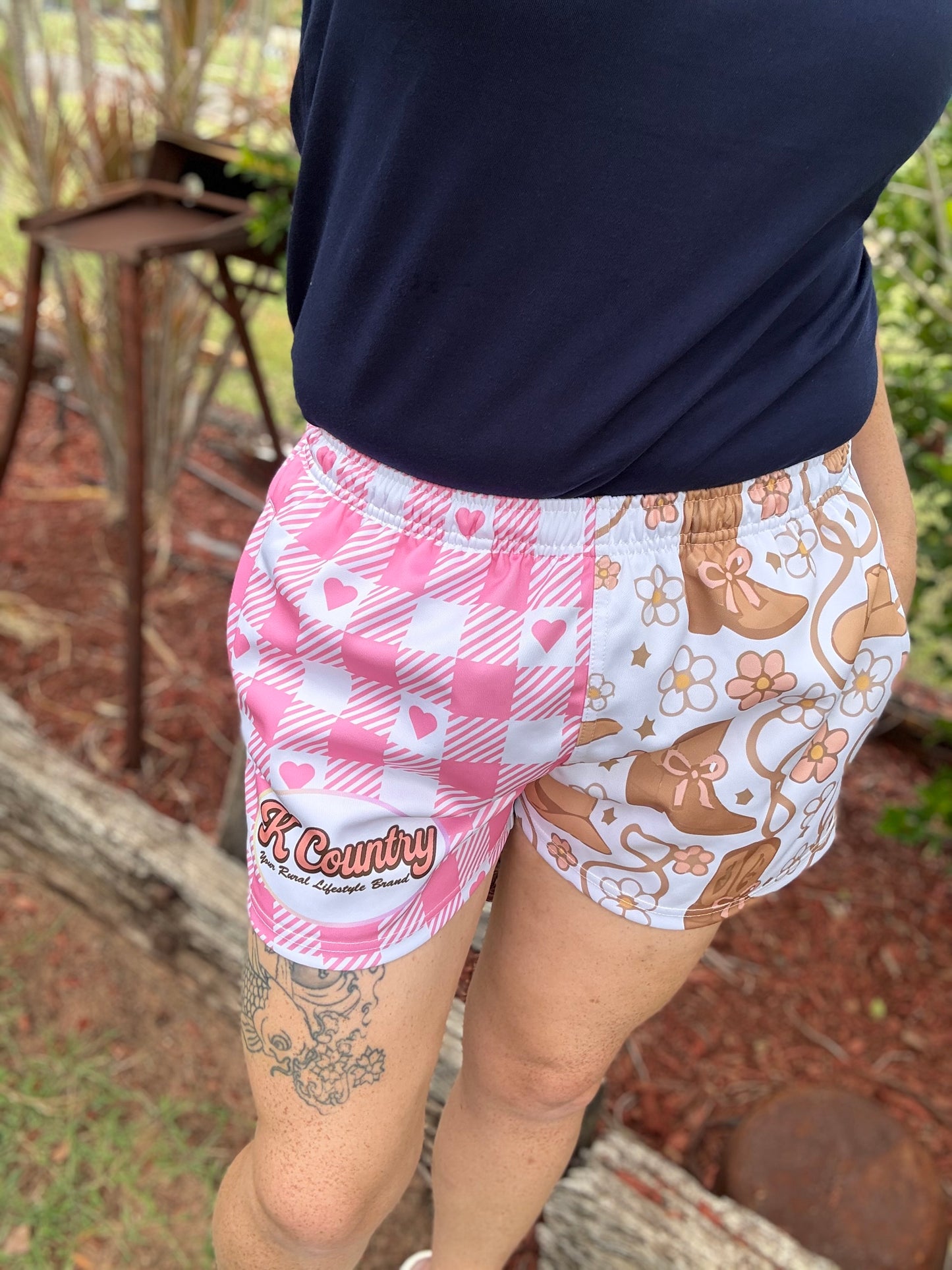 Daisies & Boots Footy Shorts