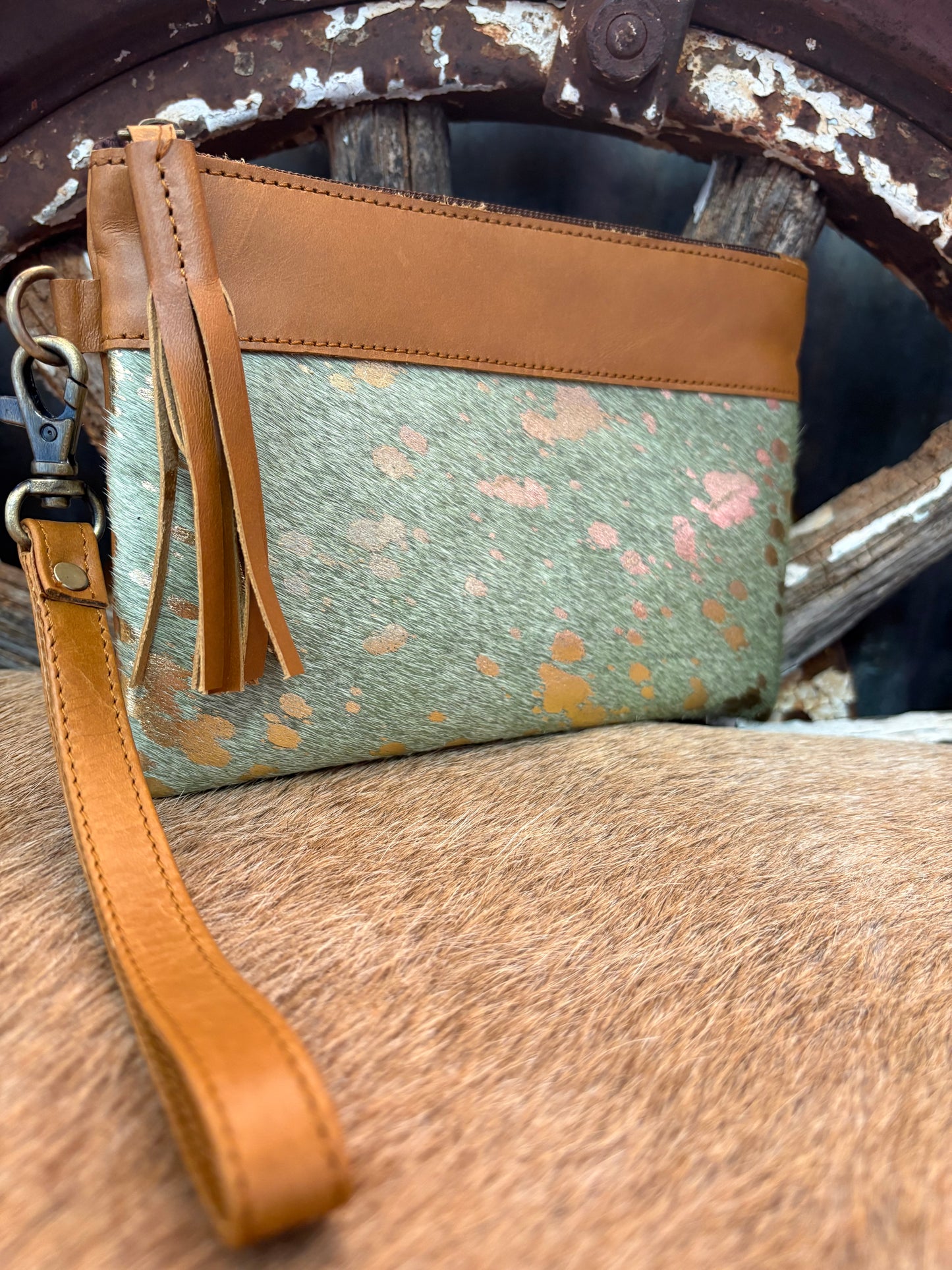 Cowhide Wrist Purse