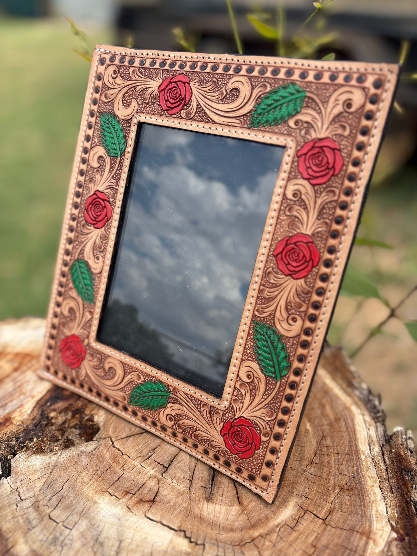 Tooled Leather Photo Frames – 4x6” Display