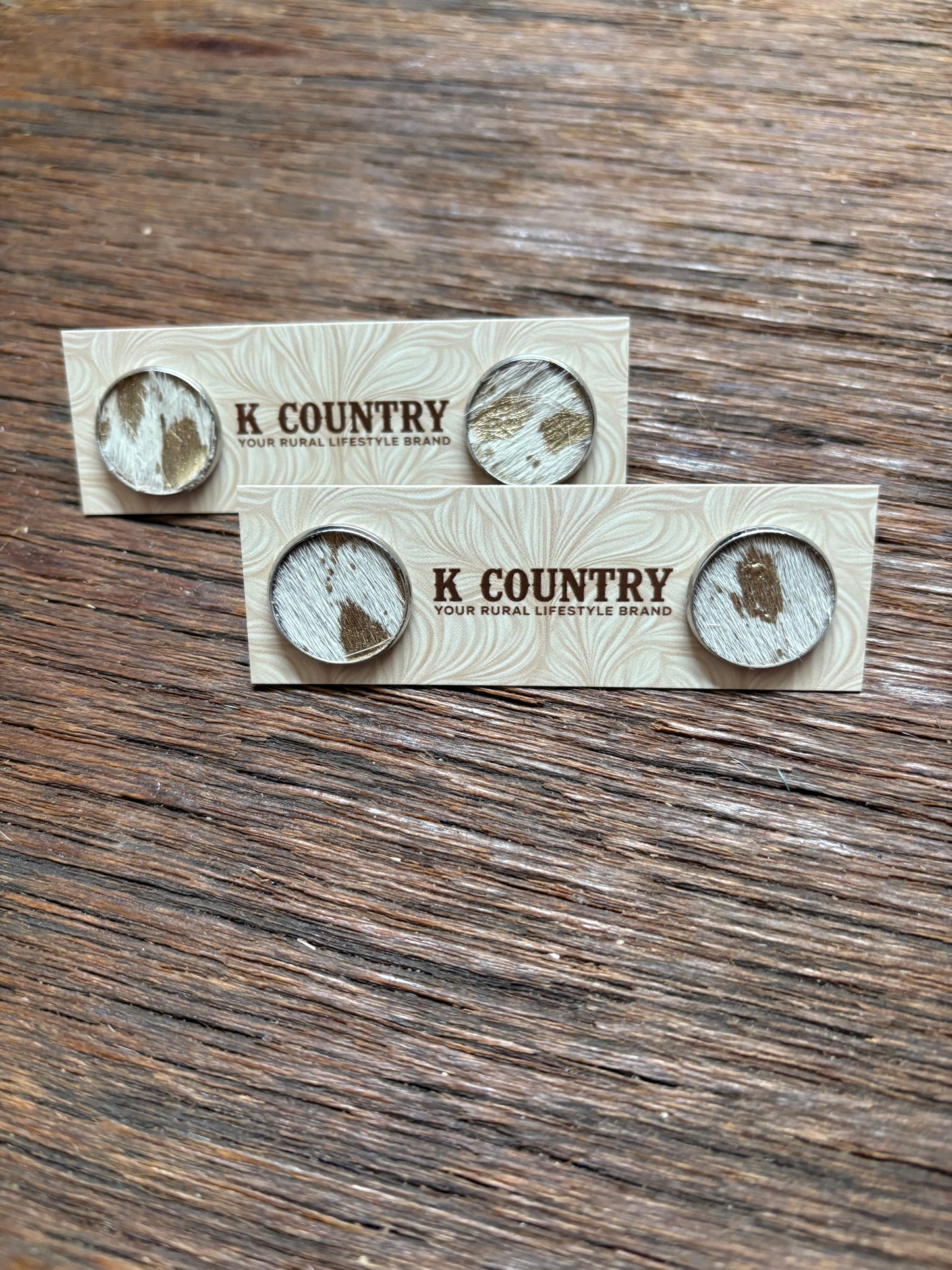 Cowhide Stud earrings