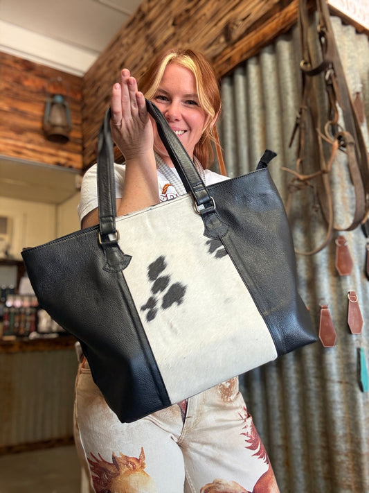 Cowhide Tote Bag