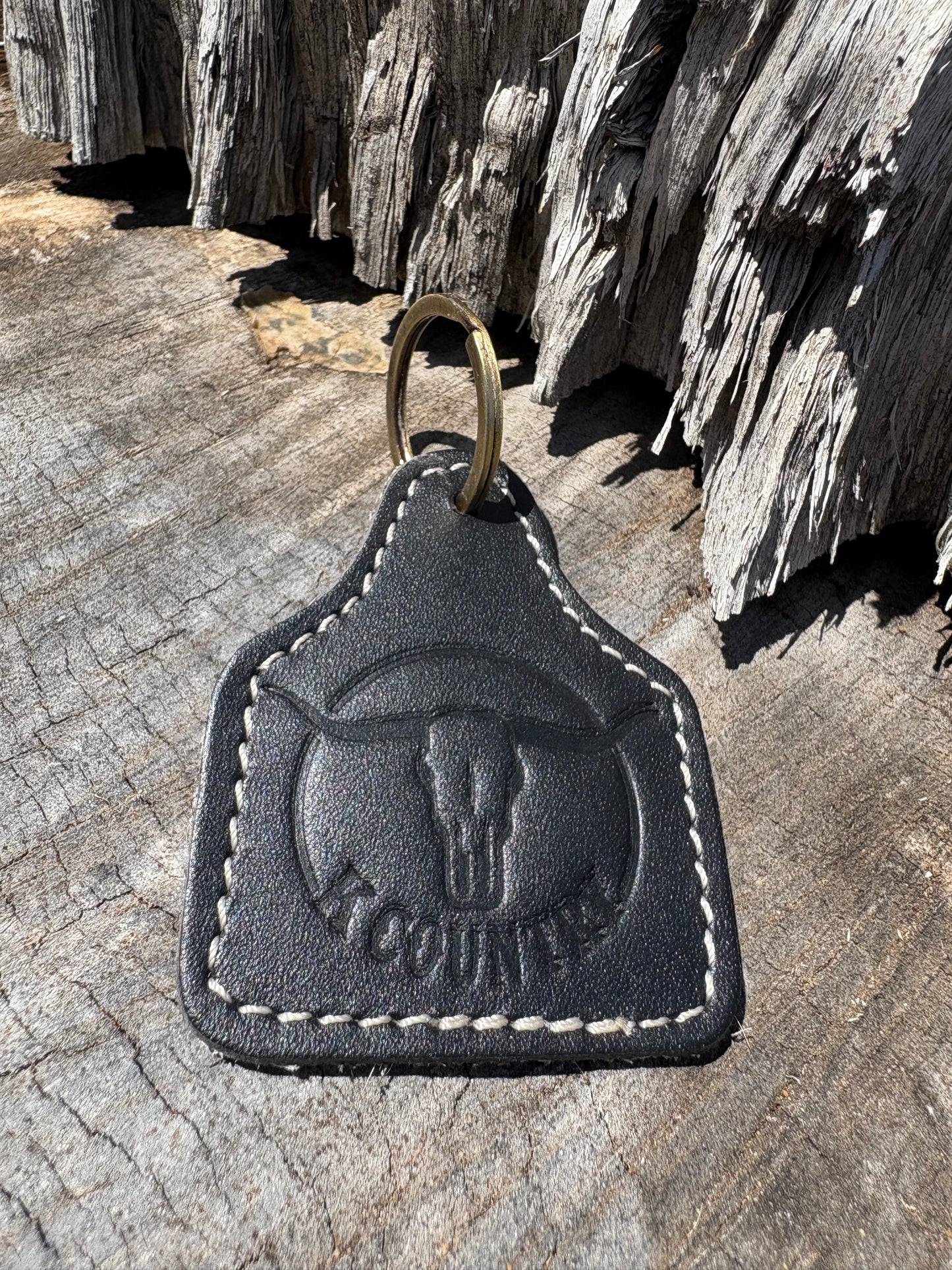 K Country Cowhide Keychain