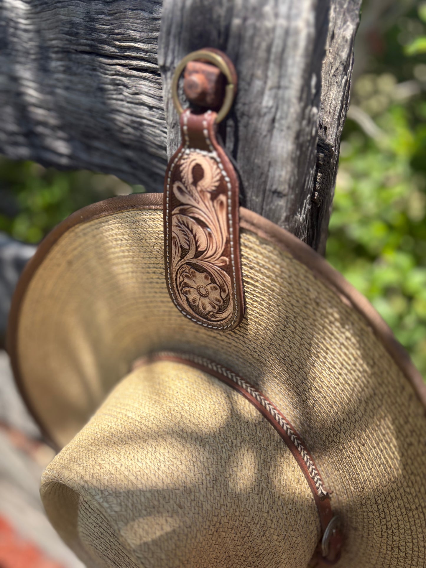 The Hat Wrangler - Magnetic Hat Clip (Tooled Leather)