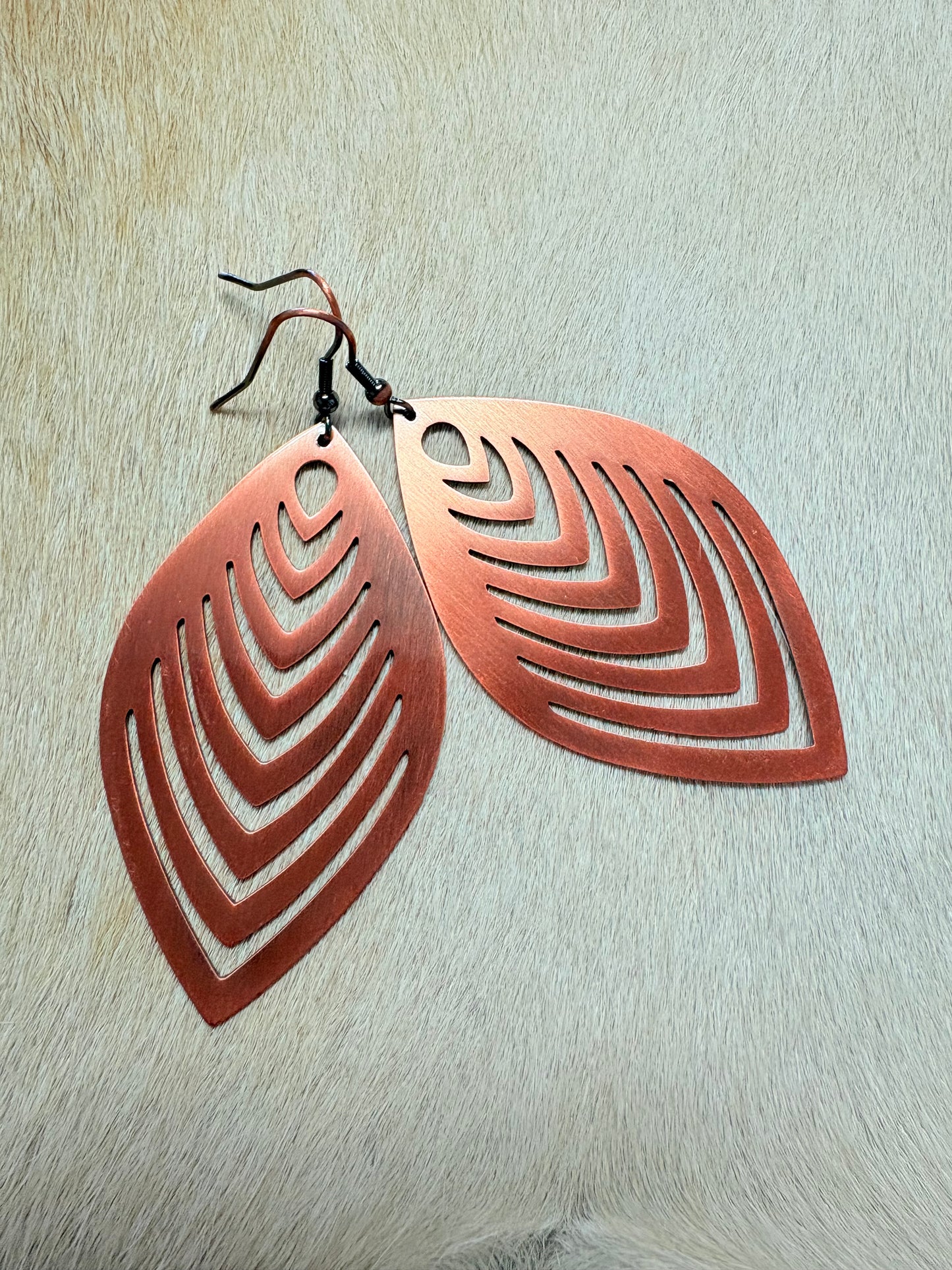 Copper Drop Earrings