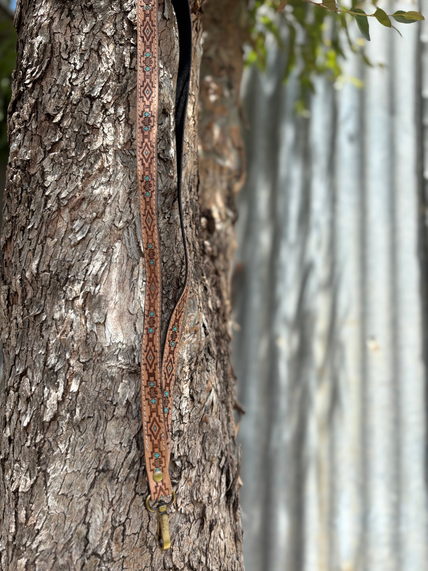 Turquoise Aztec Lanyard