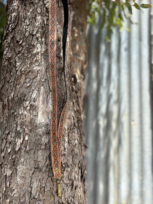 Turquoise Aztec Lanyard
