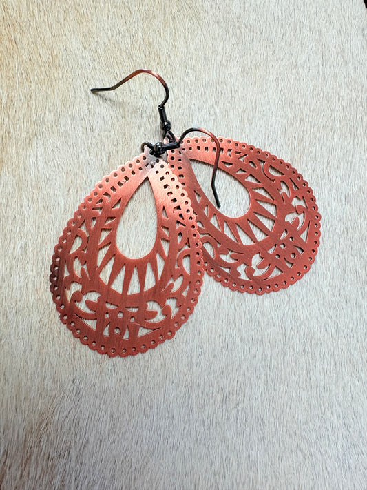 Copper Drop Earrings