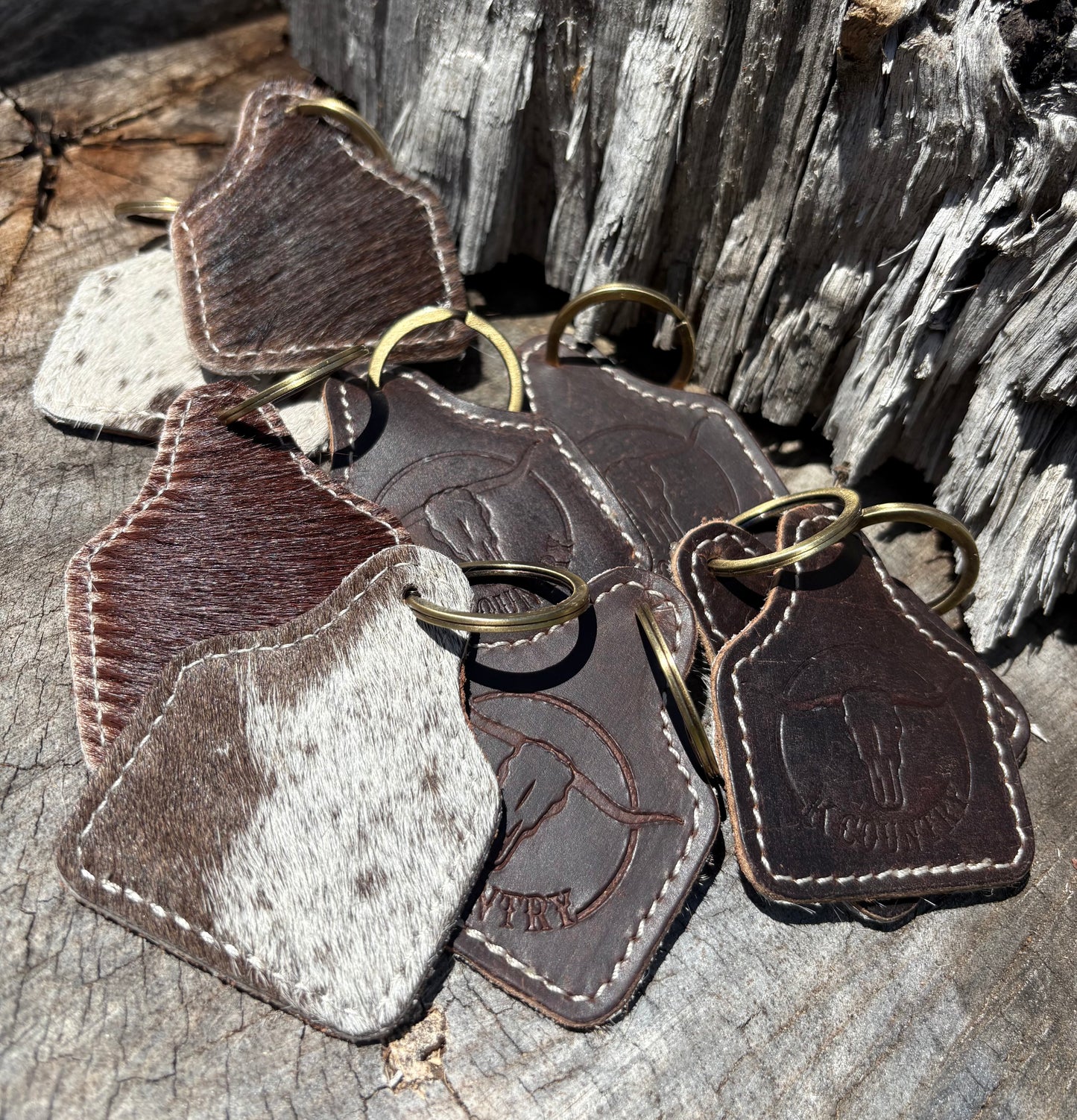K Country Cowhide Keychain
