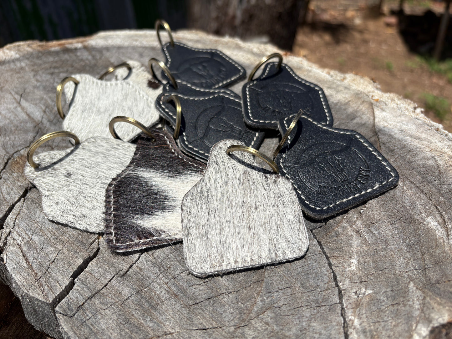 K Country Cowhide Keychain