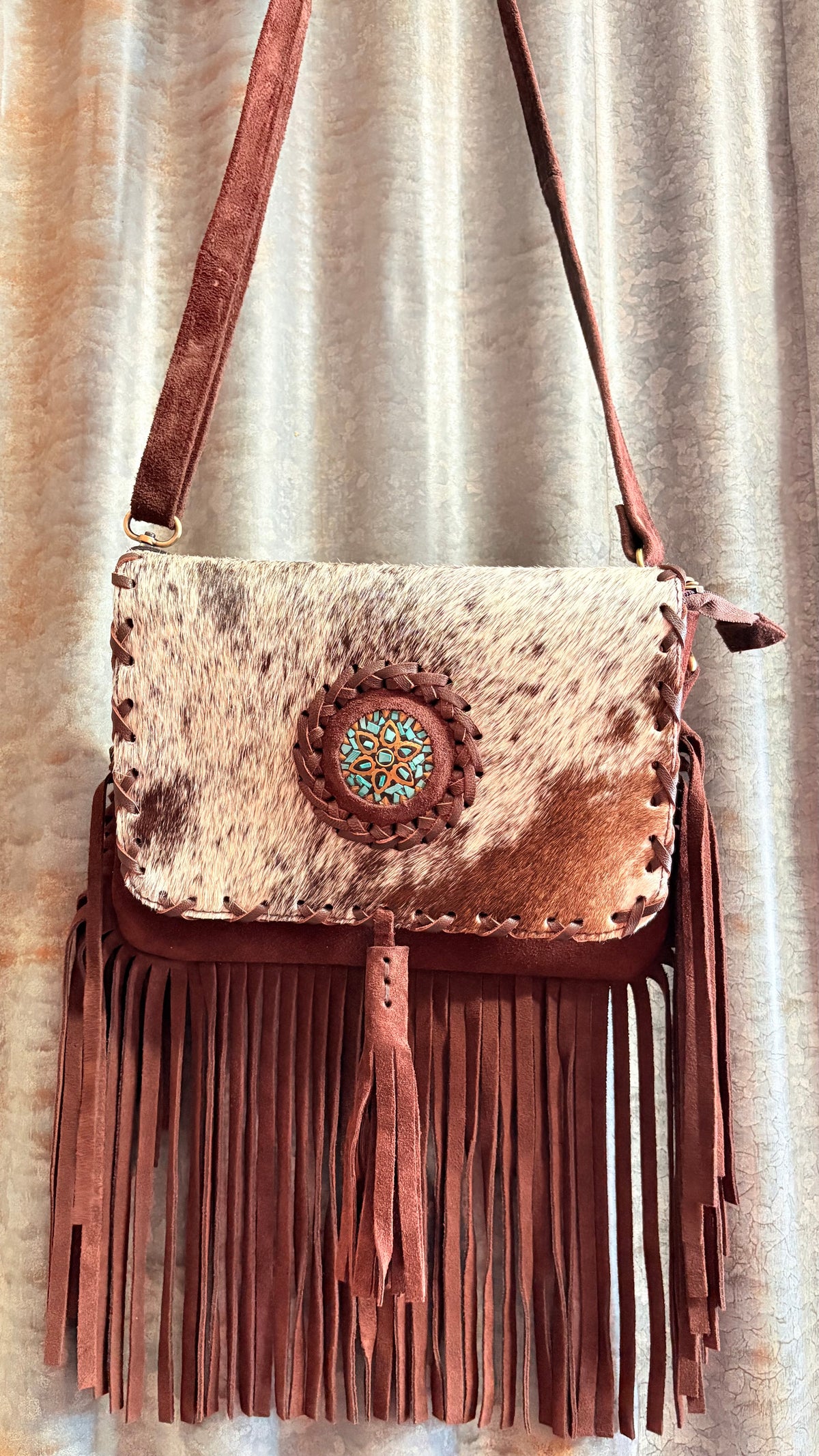 Cowhide Fringe Crossbody
