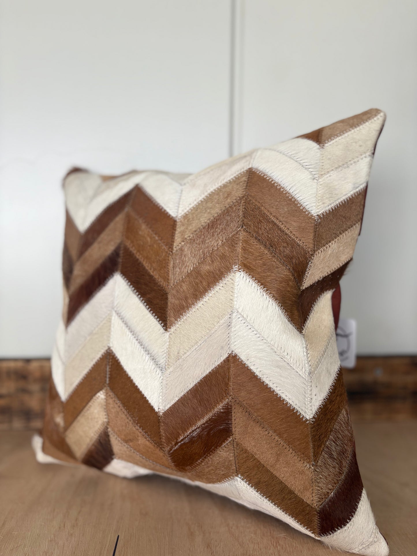 Chevron Patchwork Cushion Cover (16x16”)