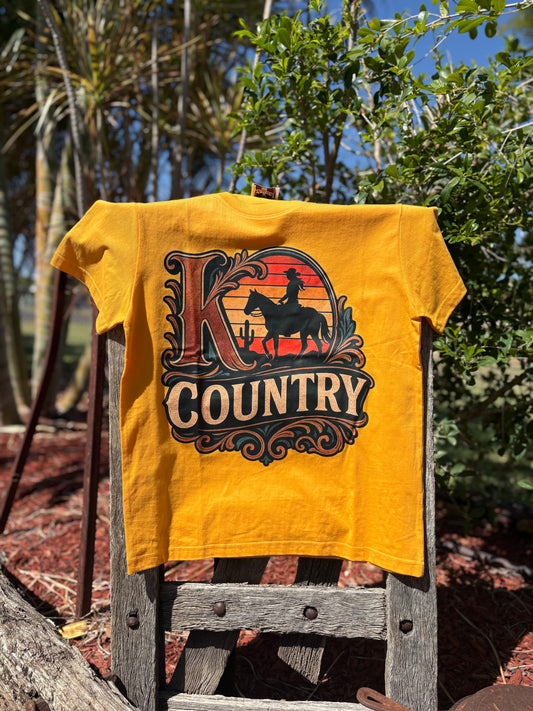Western Sunset Cowgirl Tee