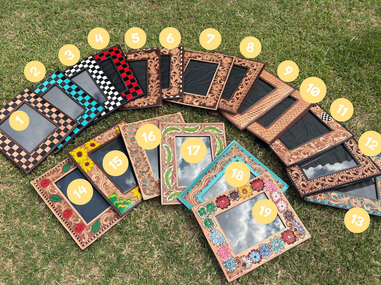 Tooled Leather Photo Frames – 4x6” Display