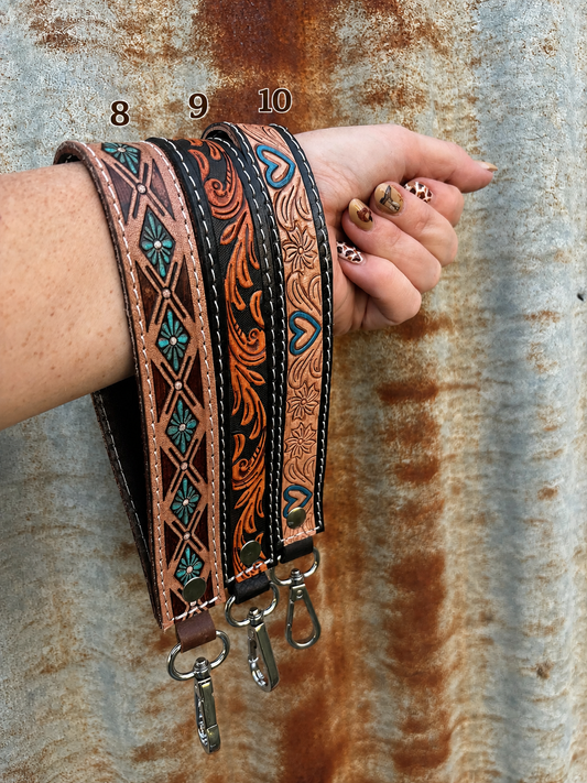 Tooled Leather Wristlets
