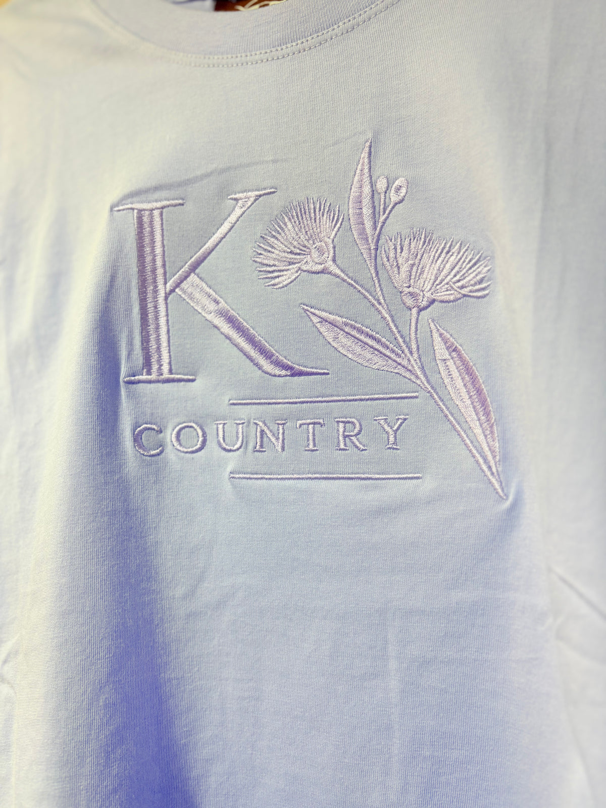 K Country Floral Embroidery Tee