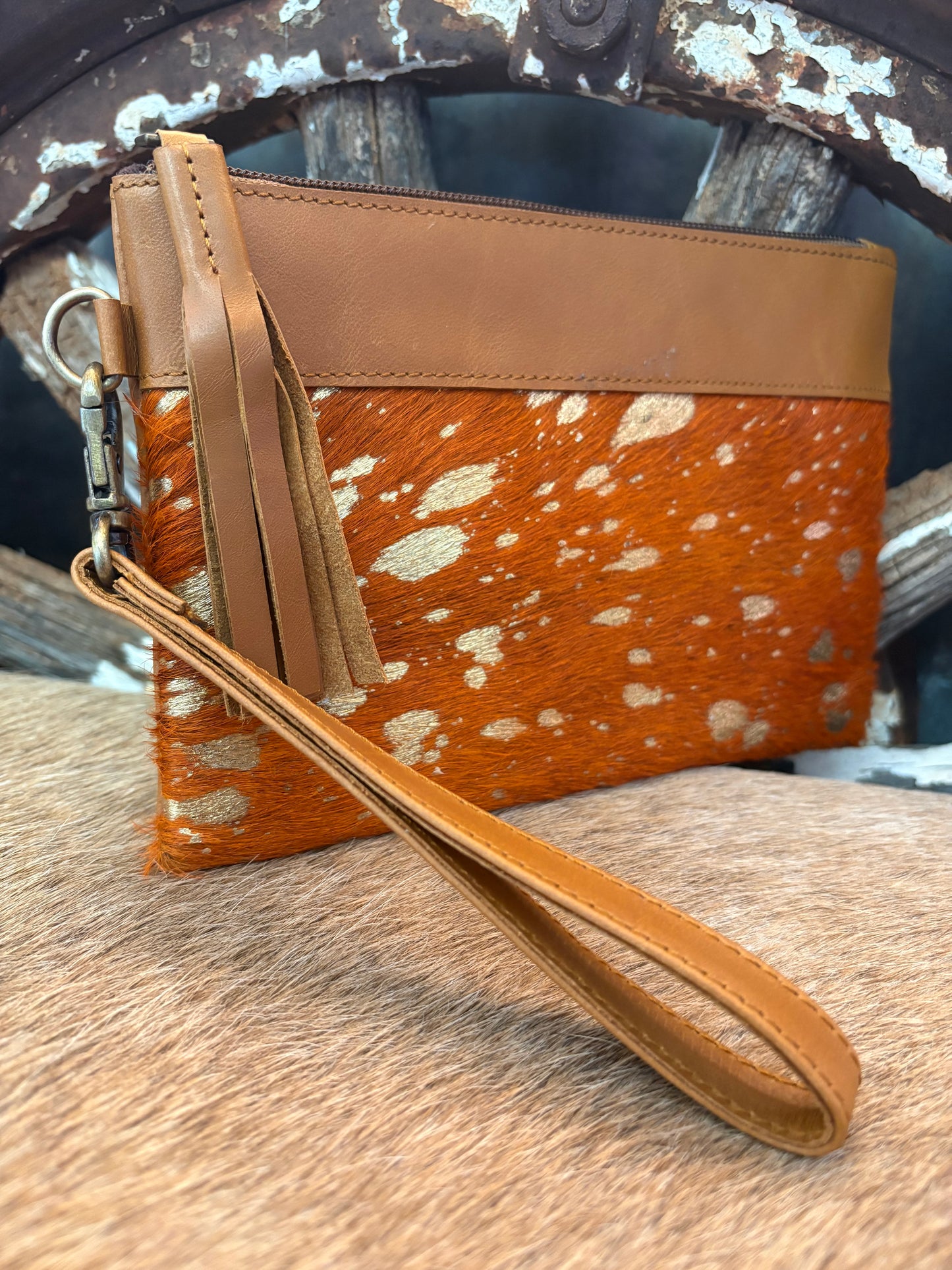 Cowhide Wrist Purse